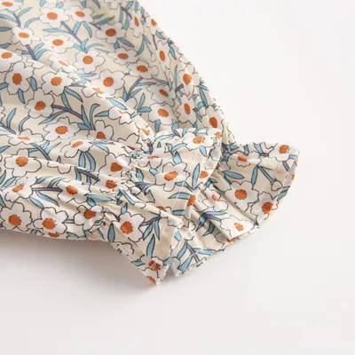 Baby clothes spring and autumn floral one-piece long-sleeved triangle bag fart