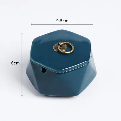 Ceramic Ashtray With Lid Creative Personality Fashion Office Anti Fly Ash Size Size Living Room Home European Trend