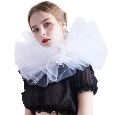 Performance decorative mesh fake collar