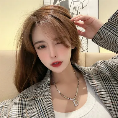 Letter D Square Sweater Chain Women