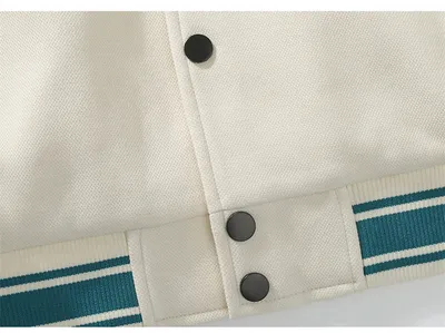 Men's Fashion Retro Alphabet Embroidered Baseball Uniform Coat