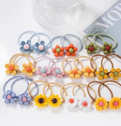 Rubber band hair tie hair baby headband