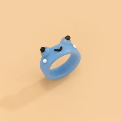 Three-dimensional Animal Color Resin Ring