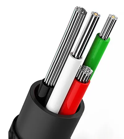 Elbow cloth braided data cable
