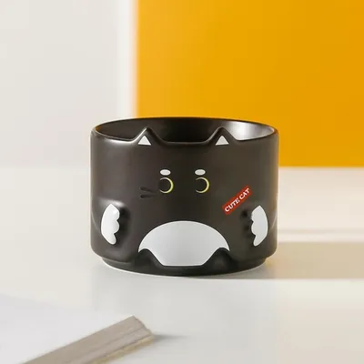 Cat Ceramic Cup Cartoon Stacked Mug