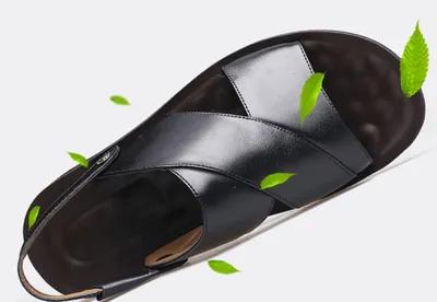Men's leather men's beach shoes