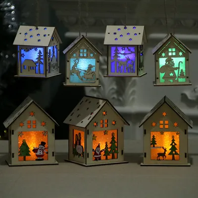 Christmas Led Light Wood Decoration