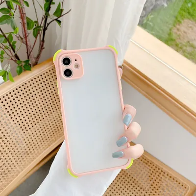 Skin Feel Frosted Mobile Phone Case Fine Hole Four Corners Anti-drop Color Mobile Phone Case