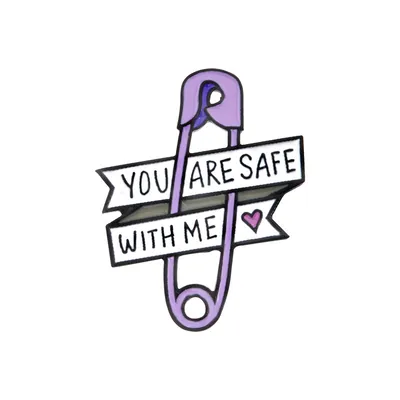 Cartoon Simple Ins Style Letter Pin Brooch Creative Personality Purple English Letter Accessory Pin Badge