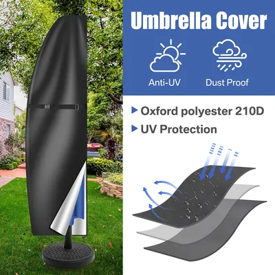 170 Cm Garden Parasol Cover Patio Umbrella Heavy Duty Waterproof Furniture Protector--30X22.5X2