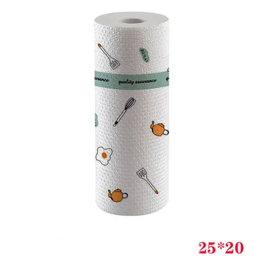 Non-stick Kitchen Printing Lazy Dry And Wet Dual-use Household Rag Disposable Non-woven Fabric