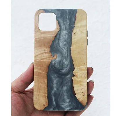 Resin Scar Wood Phone Case Cover