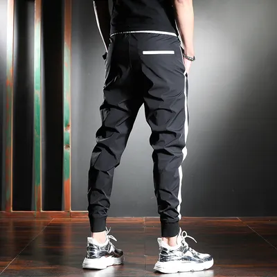 Polyester Men's Harem Sweatpants With Tied Feet
