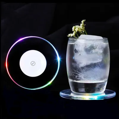 LED Luminous Coaster Glowing Coaster Cocktail Coaster Party Supplies
