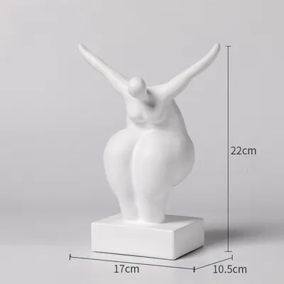 Modern Simple Fat Woman Abstract Figure Sculpture Home Living Room Hotel Window Crafts Furnishings