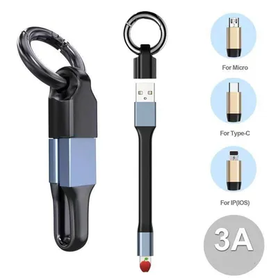 Key Chain Data Cable Short Portable Fast Charge Line