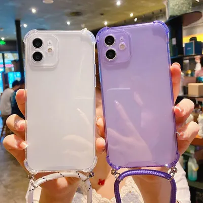 Transparent Lanyard All-inclusive Phone Case