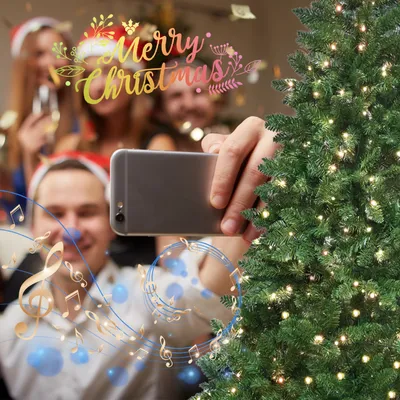 شجرة عيد الميلاد المصنوعة من البولي إيثيلين والبولي فينيل كلوريد، زينة عيد الميلاد، زينة الأعياد