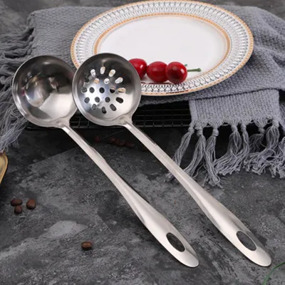 Hanging Stainless Steel Soup Spoon With Bare Body Handle Colander