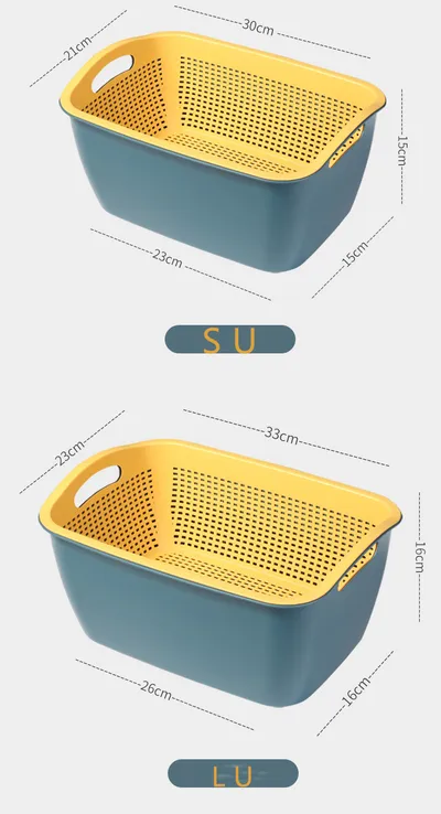 A basket for washing vegetables and fruit