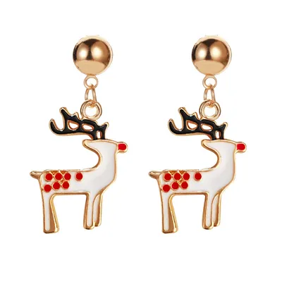 Christmas Snowflake Pumpkin Rainbow Earrings Women