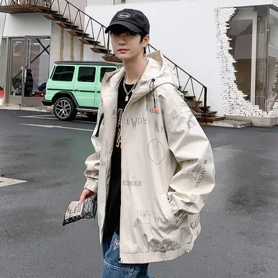 Men's Baseball Uniform Korean Style All Match Printed Jacket