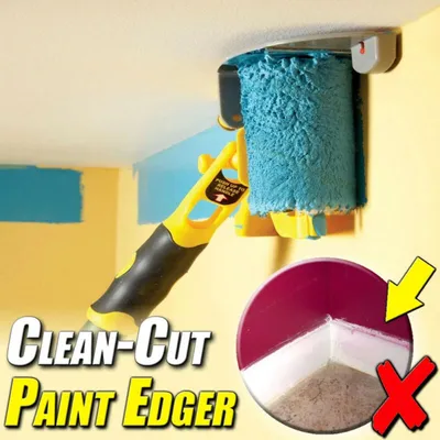 Clean Cut Proffesional Paint Edger With 2-Pack Replacement Rollers Brush Tool Multifunctional For Home Room Wall Ceilings