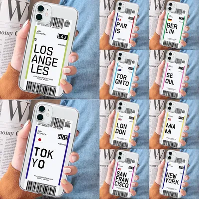 Creative Airplane Ticket Fashion Phone Case