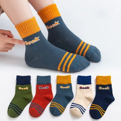 Autumn and winter children's socks cotton in tube baby socks