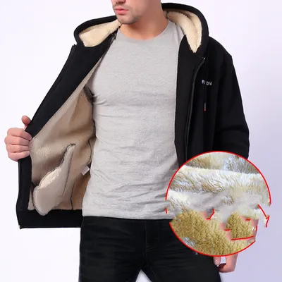 Men's Faux Lamb Velvet Top Casual Sports Plus Cashmere