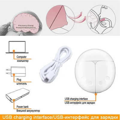 مضخة ثدي كهربائية مزدوجة أوتوماتيكية صامتة لإطعام الرضع والأطفال الصغار مع منفذ USB