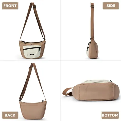 Women's Solid Color Crossbody Bag Fashionable Large Capacity Shoulder Bag For Work School Casual