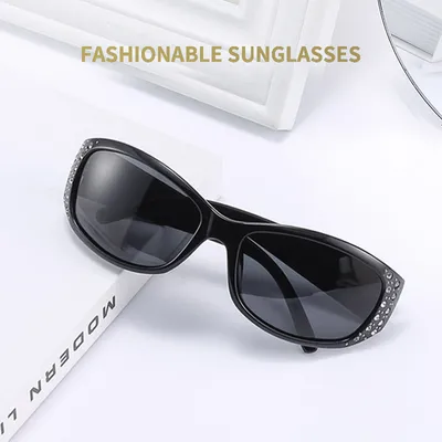 Classic Fashionable Polarized Sunglasses Women's Diamond Retro Night Vision