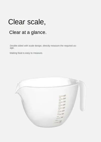 Large Capacity Graduated Measuring Cup For Beating Eggs Egg Liquid Filtering Egg Foam Baking Bowl Mixing Bowl Kitchen Household