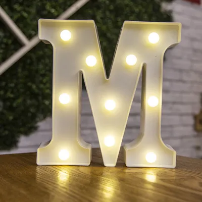 26 Letters White LED Night Light Marquee Sign Alphabet Lamp
