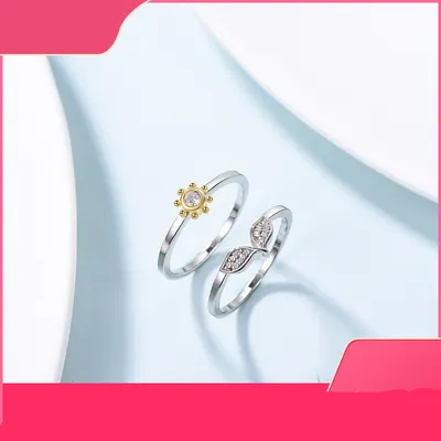Fashion Personality S925 Sterling Silver Ring Sunflower