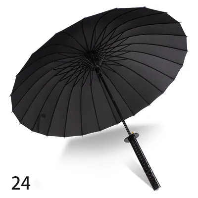 24 Bone Long Handle Samurai Sword Handle Umbrella Creative Personality