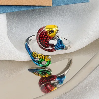 Fashionable personality exaggerated peacock ring