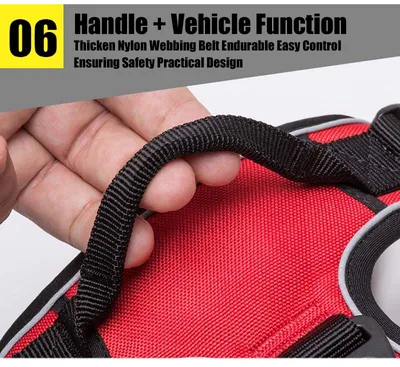 Truelove Pet Adjustable Safety Reflective Nylon Harness for Big Medium Large Dogs