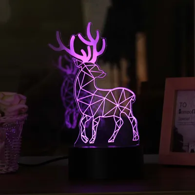 Christmas 3D table lamp colorful touch acrylic atmosphere light