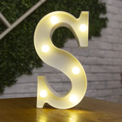 26 Letters White LED Night Light Marquee Sign Alphabet Lamp