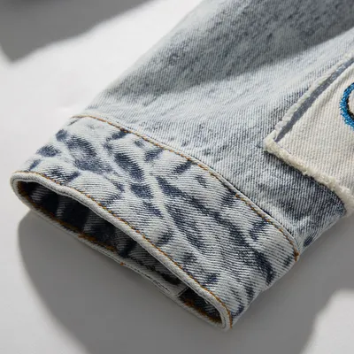 Retro Denim Men's Print Tide Brand Nostalgic Jacket