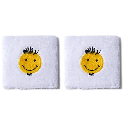 Male white smiley sports wrist brace