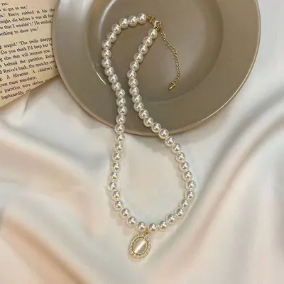 Cat's Eye Pearl Necklace For Women