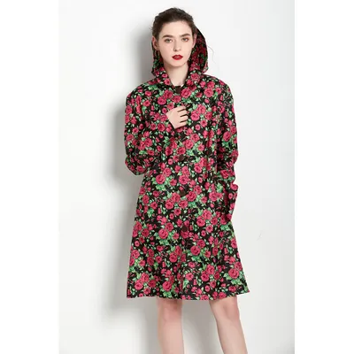 Rose Trench Coat Mid-length Women