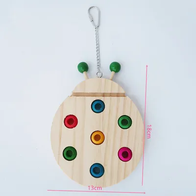 Cartoon Wooden Educational Interactive Toy Parrot Supplies