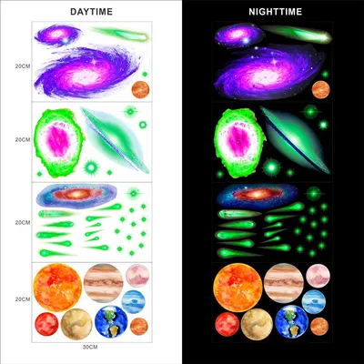 Luminous Stickers Color Milky Way Galaxy Self-adhesive Fluorescent