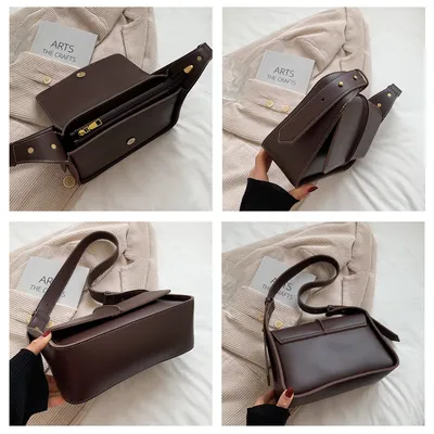 Retro Textured Shoulder Bag Women Underarm