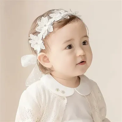Baby Girls Cute Bow-knot Headband Soft Lace Floral Hairbands Newborn Infant Toddlers Kids Hair Accessories