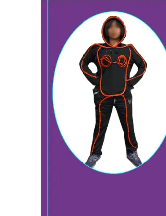 Beautiful girl stickman fluorescent dance performance props